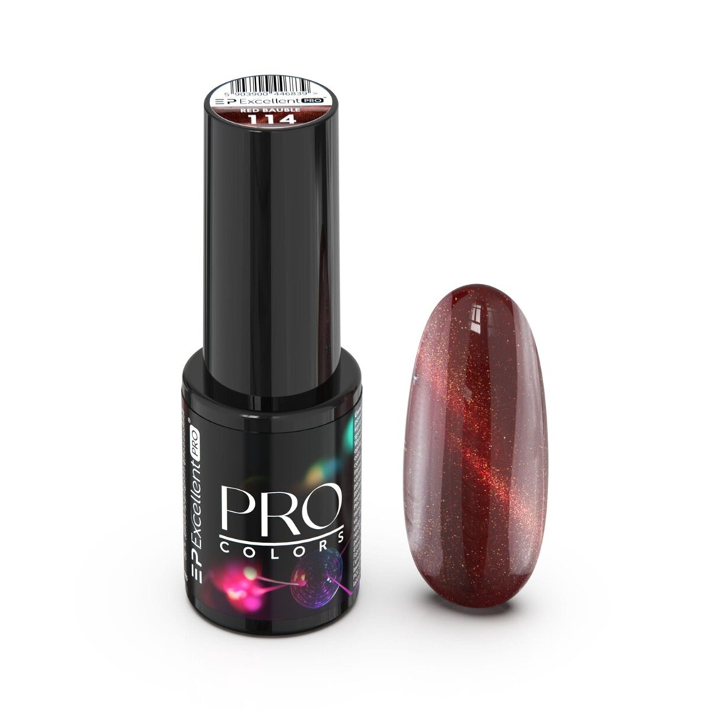 62589281766492201 Pro Colors CatEye lakier hybrydowy 114 Red Bauble 7g - obrazek 1