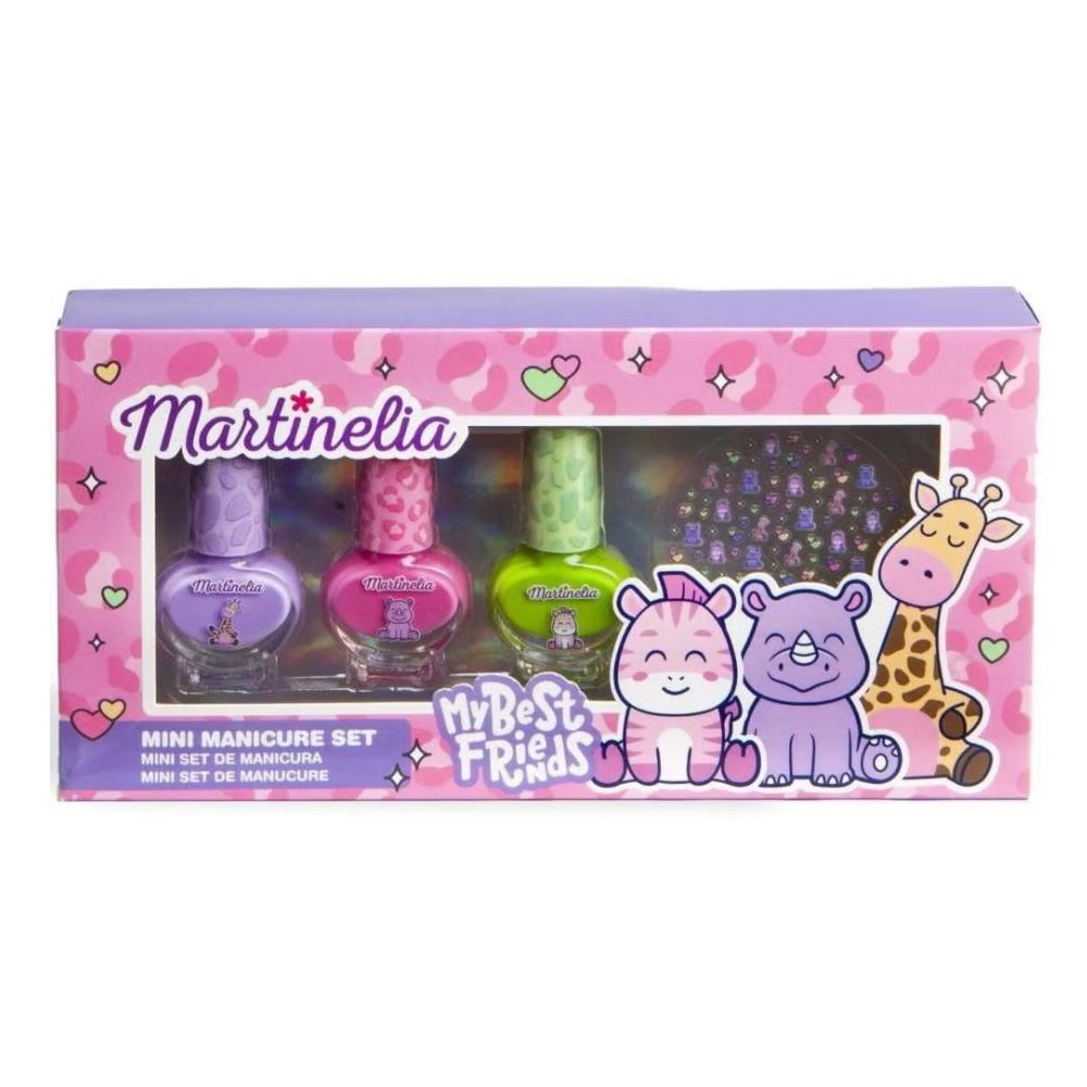 62877471710494874 My Best Friends Mini Manicure Set zestaw lakier do paznokci 3szt. + naklejki na paznokcie - obrazek 1
