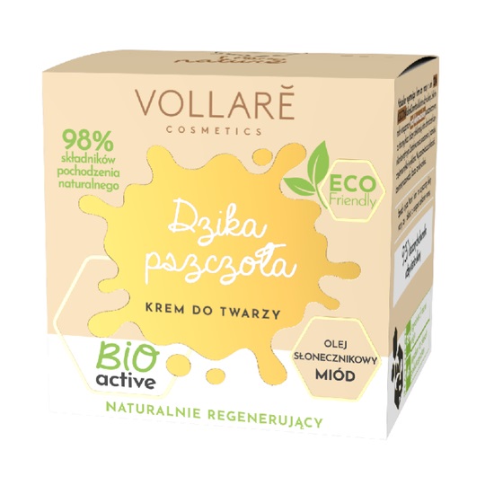 62904891631074520 Dzika Pszczoła naturalnie regenerujący krem do twarzy Miód i Olej Słonecznikowy 50ml - obrazek 1