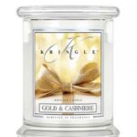 Średnia świeca zapachowa z dwoma knotami Gold & Cashmere 411g