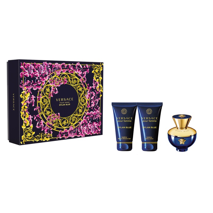 63051951663648068 Pour Femme Dylan Blue zestaw woda perfumowana spray 50ml + żel pod prysznic 50ml + balsam do ciała 50ml - obrazek 1