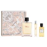 Terre D'Hermes zestaw woda toaletowa spray 100ml + woda toaletowa spray 15ml + żel pod prysznic 40ml