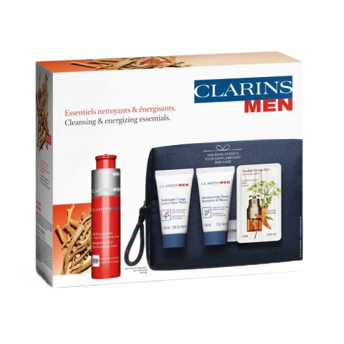 63149951760976793 ClarinsMen zestaw żel energetyzujący 50ml + żel do mycia twarzy 30ml + żel pod prysznic 30ml + serum pod oczy 0.9ml + kosmetyczka - obrazek 1