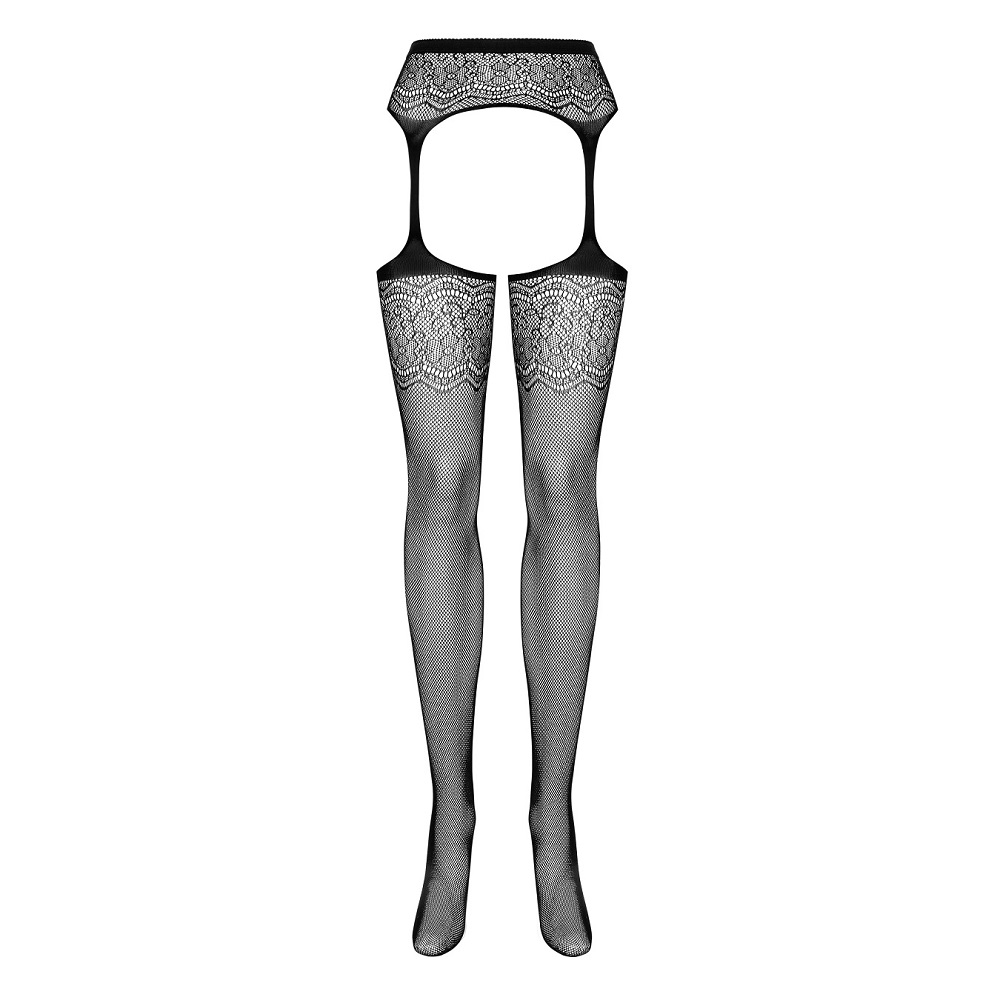 63288821712844963 S207 Garter Stockings pończochy z pasem Black S/M/L - obrazek 1