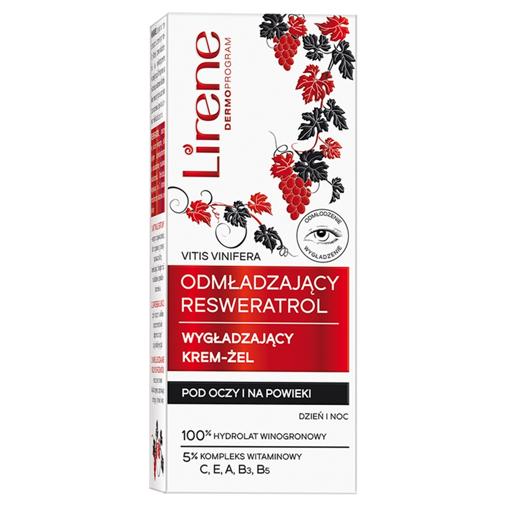 63430391649404650 Odmładzający Resweratrol wygładzający krem-żel pod oczy i na powieki 15ml - obrazek 1