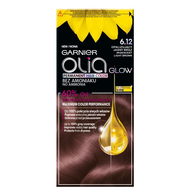 63543101646036759 Olia Glow farba do włosów bez amoniaku 6.12 Opalizujący Jasny Brąz - obrazek 1