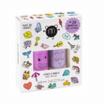 Wow Set zestaw lakierów do paznokci Marshi 8ml + Piglou 8ml + naklejki na paznokcie 24szt