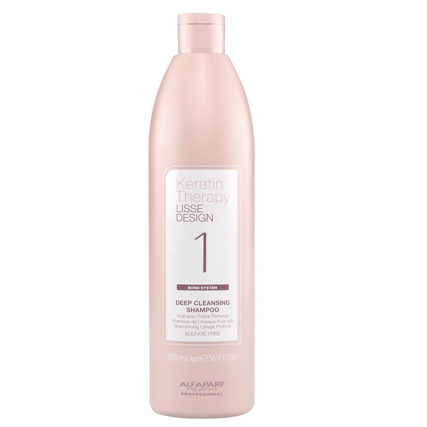 63836711692850802 Keratin Therapy Lisse Design głęboko oczyszczający szampon przed keratynowym prostowaniem włosów 500ml - obrazek 1
