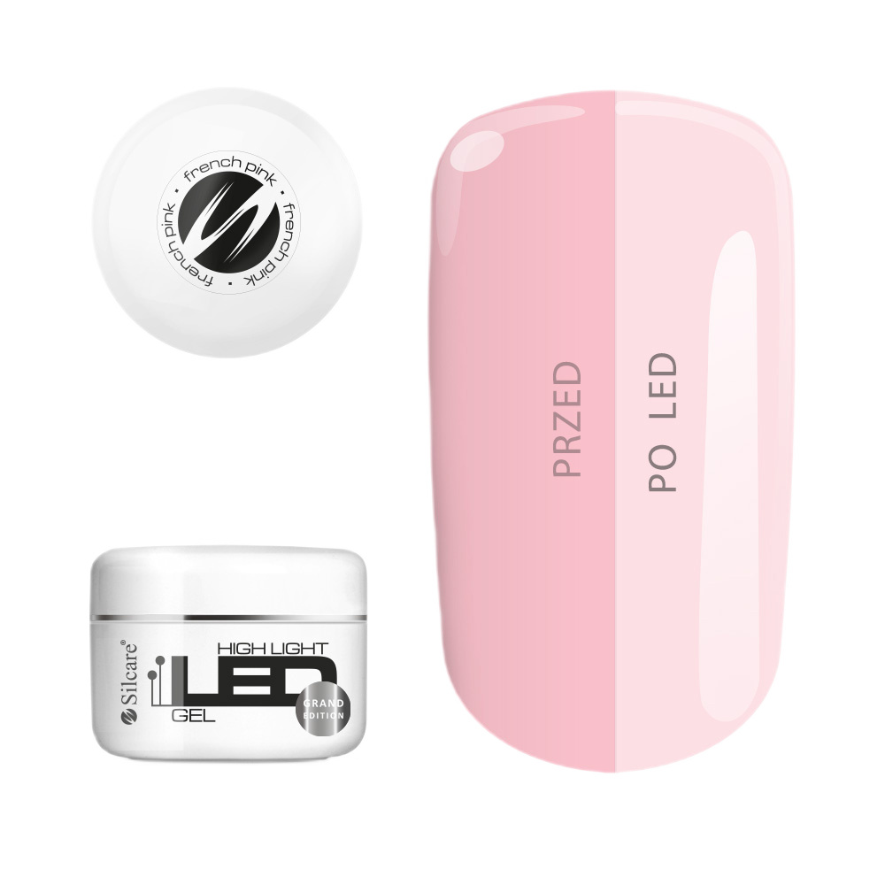 63888681716999914 High Light Led Gel średniogęsty jednofazowy żel do paznokci French Pink 100g - obrazek 1