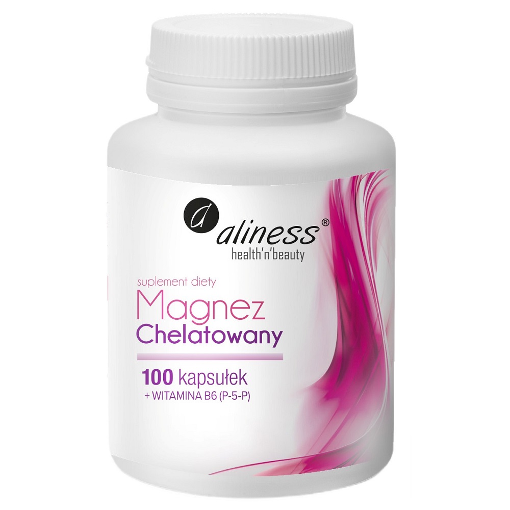 64148911765264108 Magnez Chelatowany 720mg + B6 (P-5-P) suplement diety 100 kapsułek - obrazek 1