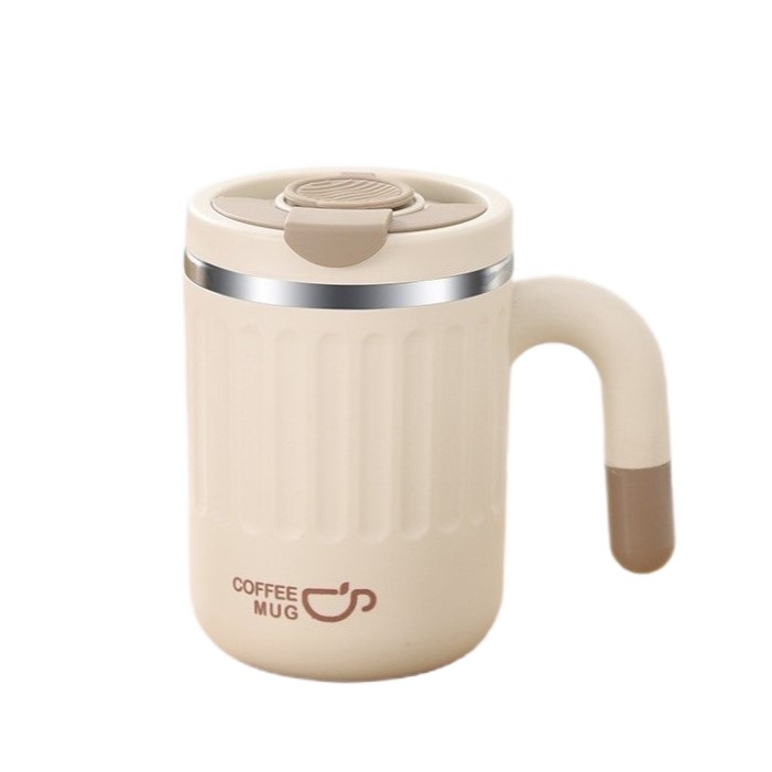 64350751733121852 Coffee Cup kubek termiczny ze słomką Kremowy - obrazek 1