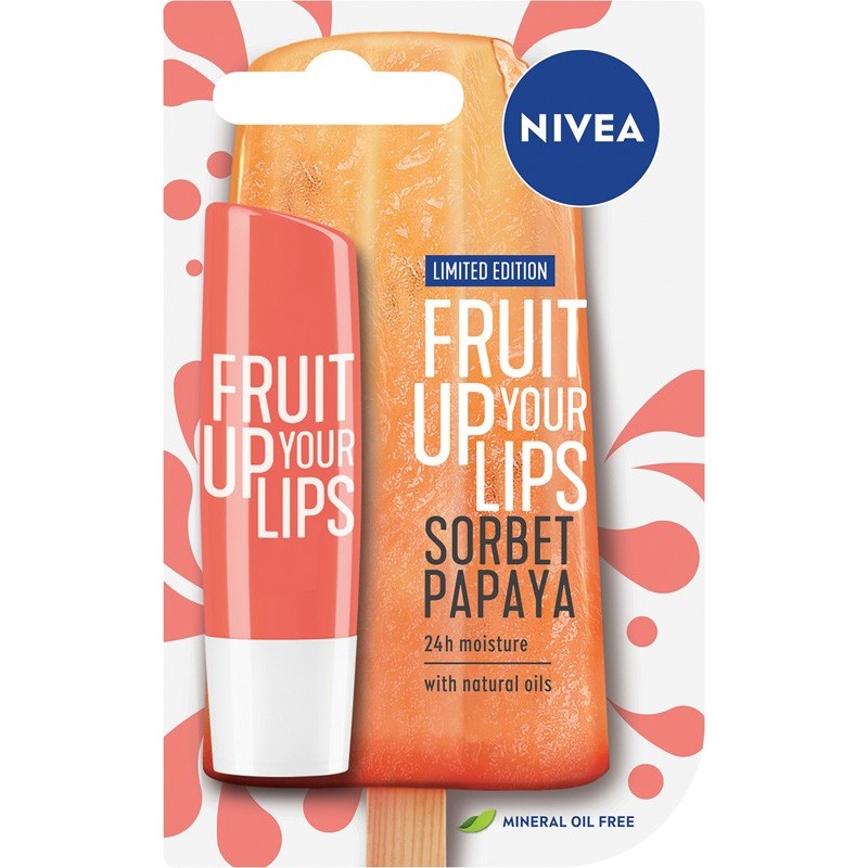 64588941650350349 Fruit Up Your Lips pielęgnująca pomadka do ust Sorbet Papaya 4.8g - obrazek 1