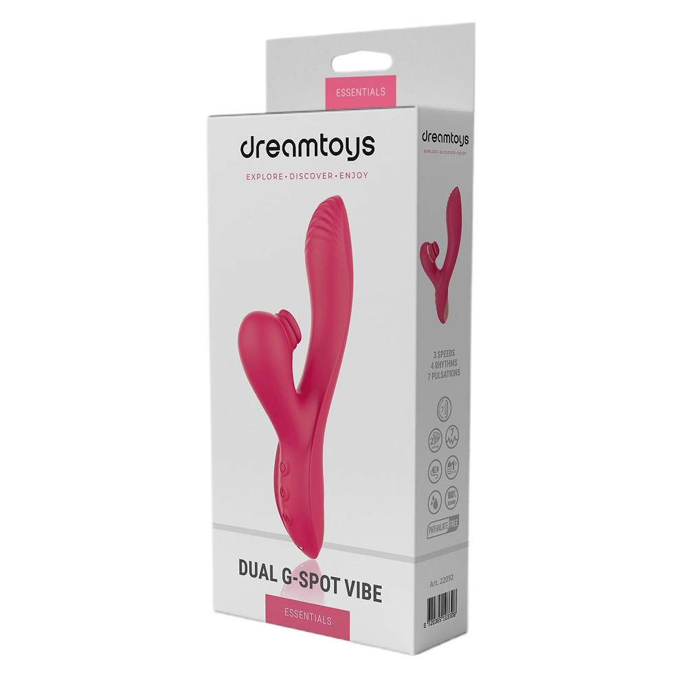 64616431710232589 Essentials Dual G-Spot Vibe wibrator ze stymulatorem łechtaczki Pink - obrazek 1