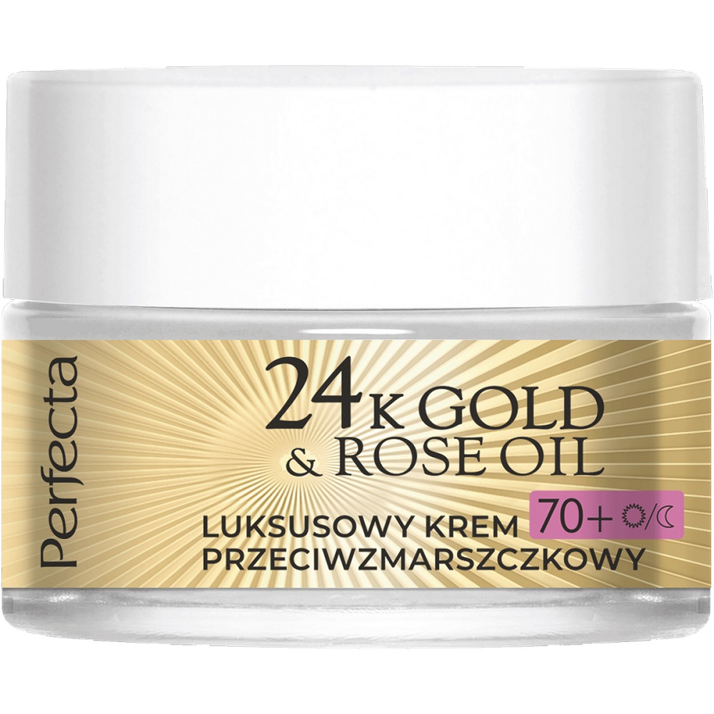 64620061708520212 24K Gold & Rose Oil luksusowy krem przeciwzmarszczkowy na dzień i na noc 70+ 50ml - obrazek 1