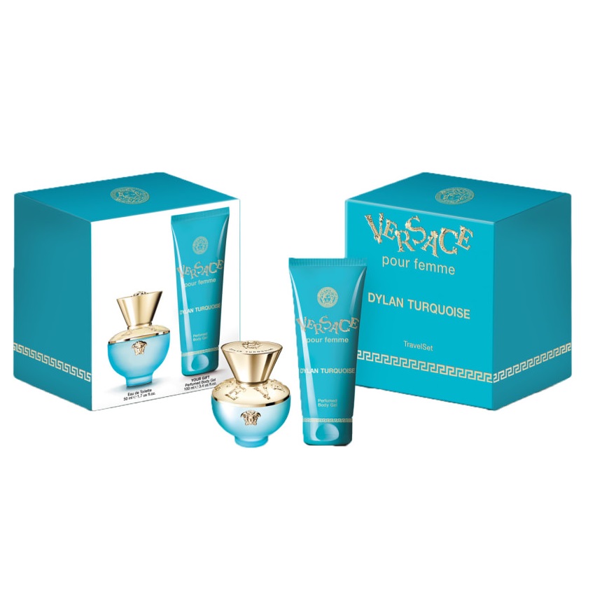 64638031738651734 Dylan Turquoise Pour Femme zestaw woda toaletowa spray 50ml + żel do ciała 100ml - obrazek 1