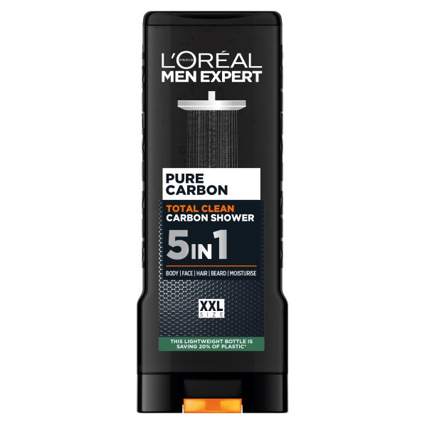 64710621730965707 Men Expert Pure Carbon Total Clean żel pod prysznic 5w1 400ml - obrazek 1
