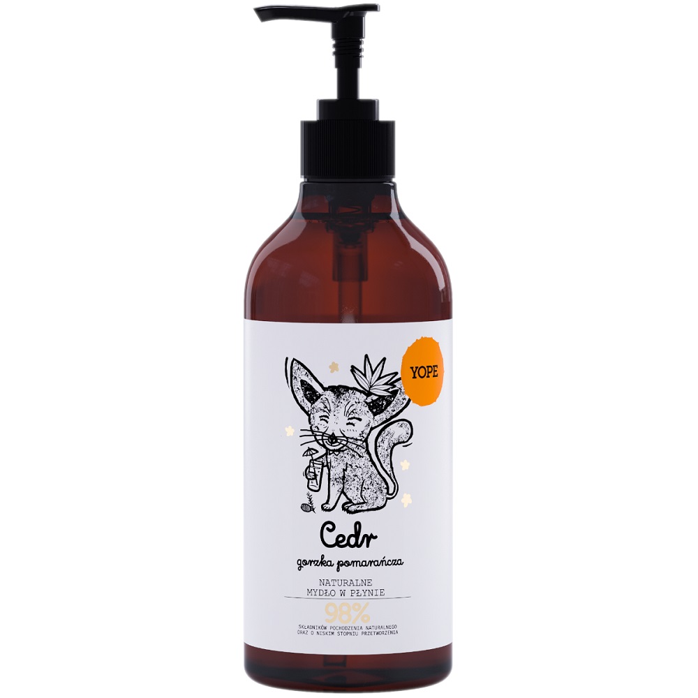 64949901674807021 Naturalne mydło do rąk Cedr i Gorzka Pomarańcza 500ml - obrazek 1