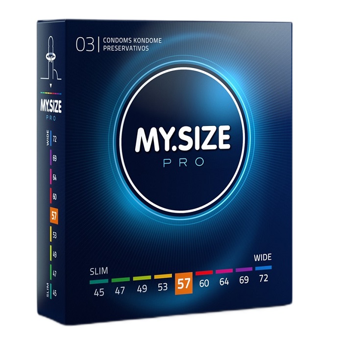 65007011713327550 Condoms prezerwatywy 57mm 3szt - obrazek 1