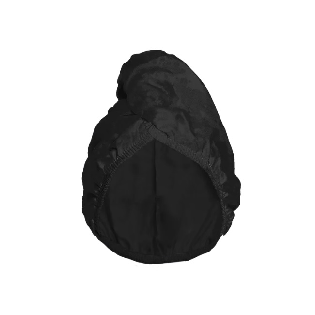 65050741675350060 Eco-friendly Sports Hair Wrap sportowy turban-ręcznik do włosów Black - obrazek 1