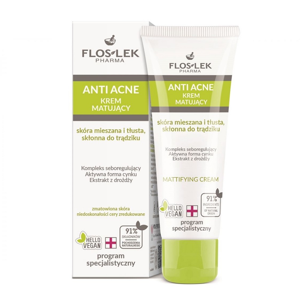 65096821622014995 Anti Acne krem matujący skóra tłusta trądzikowa i mieszana 50ml - obrazek 1
