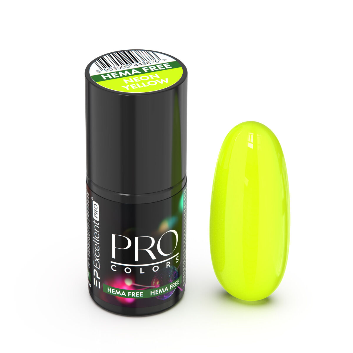 65234241762564722 Pro Colors Hema Free lakier hybrydowy 26 Neon Yellow 7g - obrazek 1