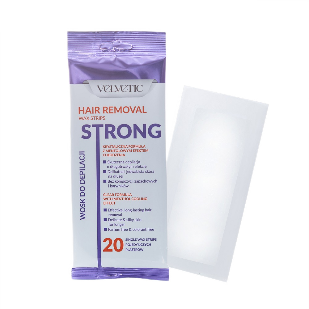 65460981711036714 Wosk do depilacji ciała w plastrach Strong 20szt. - obrazek 1
