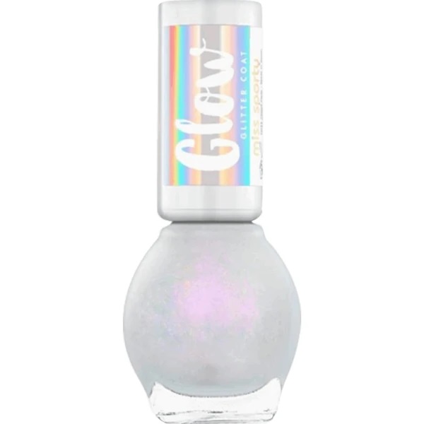 65508561698728377 Glow Glitter Coat lakier do paznokci 010 Icy Blush 7ml - obrazek 1