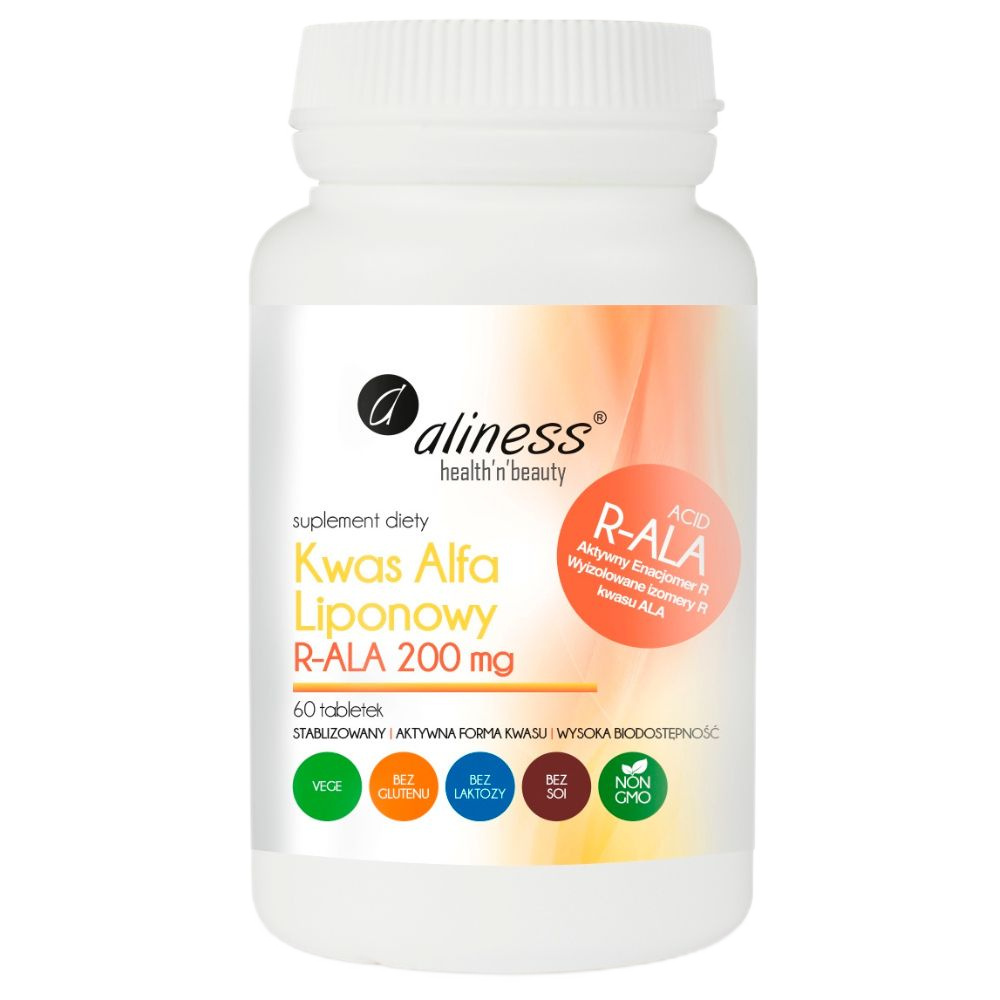 65553451763608734 Kwas Alfa Liponowy R-ALA 200mg suplement diety 60 tabletek - obrazek 1