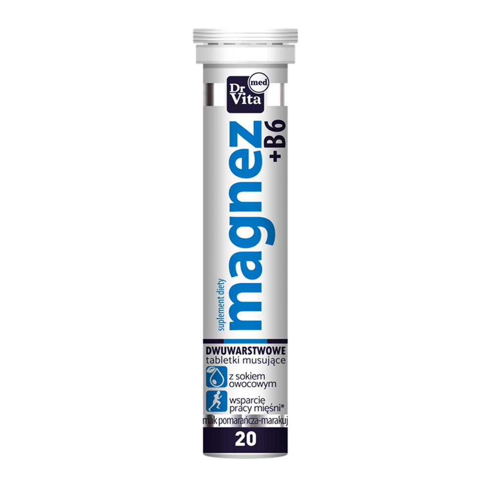 655821697433466 Magnez + B6 z sokiem suplement diety 20 tabletek musujących - obrazek 1