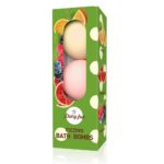 Fizzing Bath Bombs musujące kule do kąpieli Arbuz Owoce Leśne i Pomarańcza 3x100g