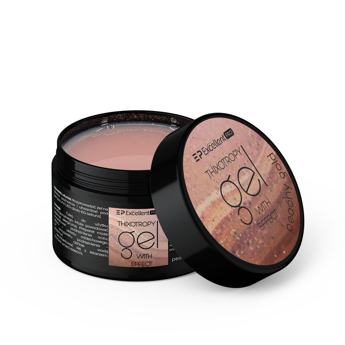 www.kozubek.info Thixotropy Gel With Effect żel budujący Peachy Gold 50g - obrazek 1