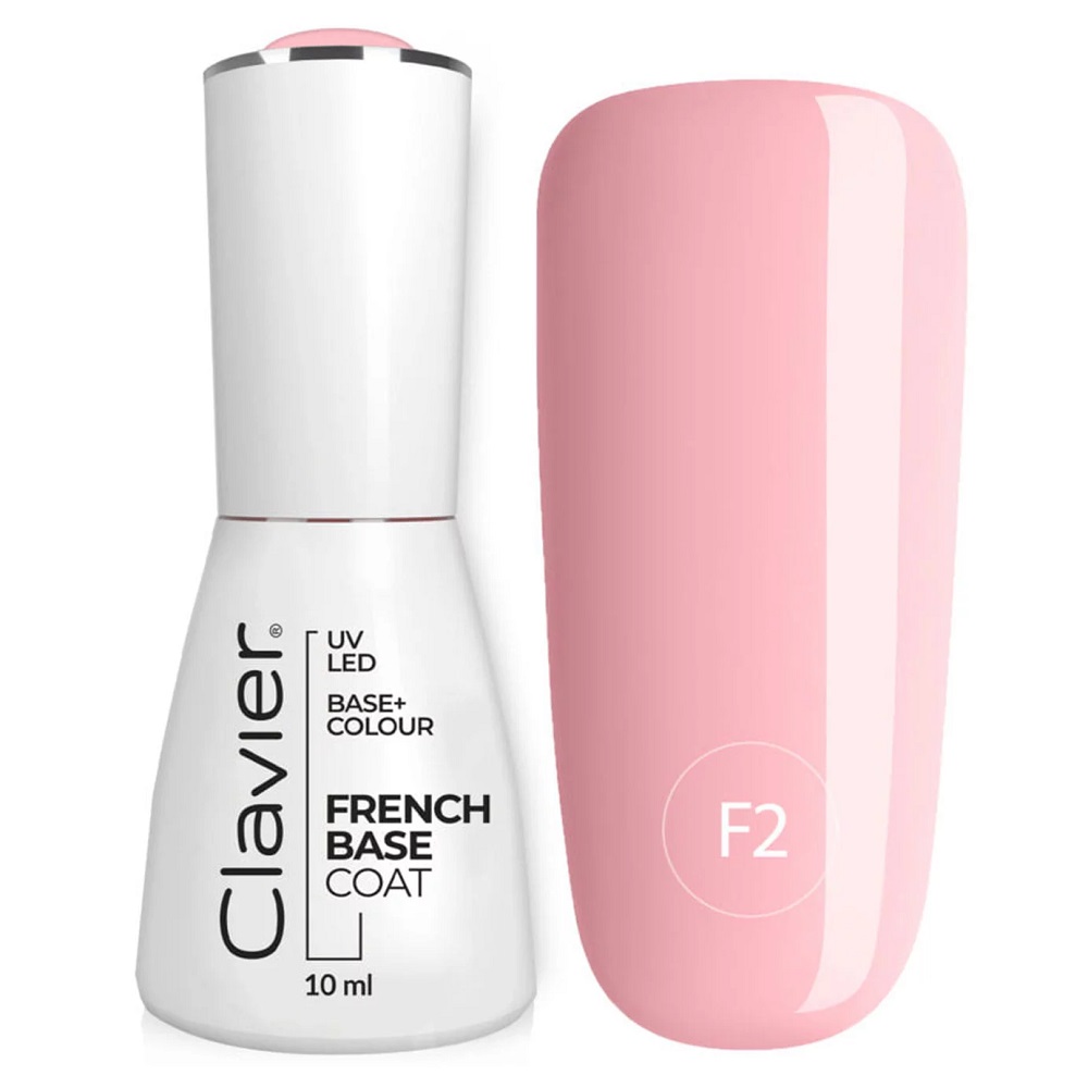 65713321697789801 Luxury French Base kolorowa baza hybrydowa F2 Cotton Candy 10ml - obrazek 1