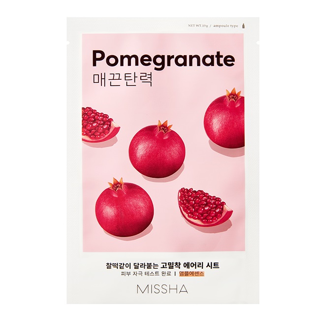 65718371683618547 Airy Fit Sheet Mask ujędrniająca maseczka w płachcie z ekstraktem z granatu Pomegranate 19ml - obrazek 1