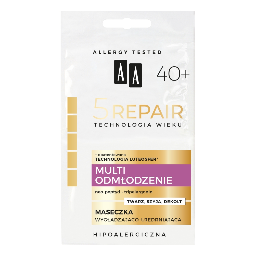 65908391632998122 Technologia Wieku 5Repair 40+ Multi Odmłodzenie maseczka wygładzająco-ujędrniająca 2x4ml - obrazek 1