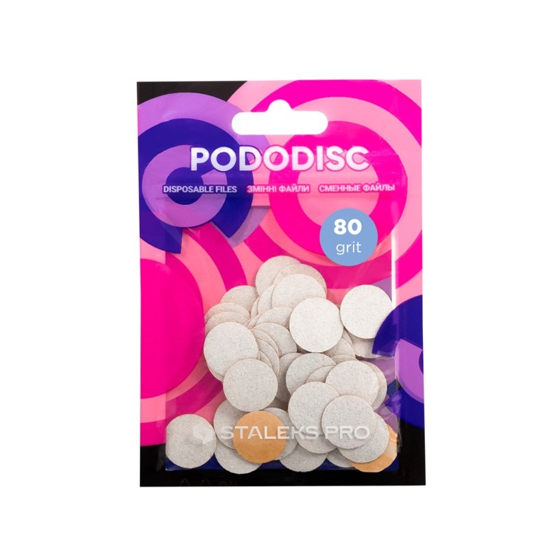 66017211712819785 PodoDisc Pro Expert białe wymienne nakładki S gradacja 80 50szt. - obrazek 1