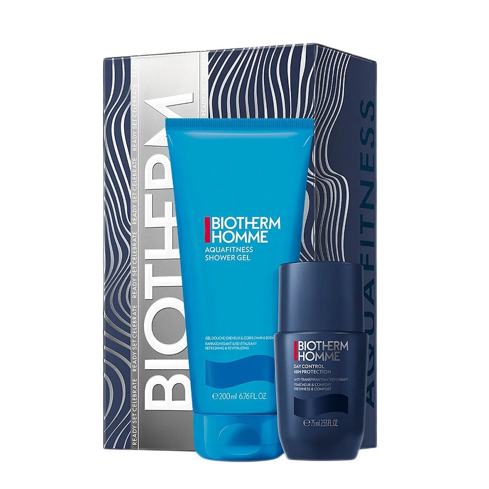66461971764565713 Homme Aquafitness Routine zestaw antyperspirant w kulce 75ml + żel pod prysznic 200ml - obrazek 1