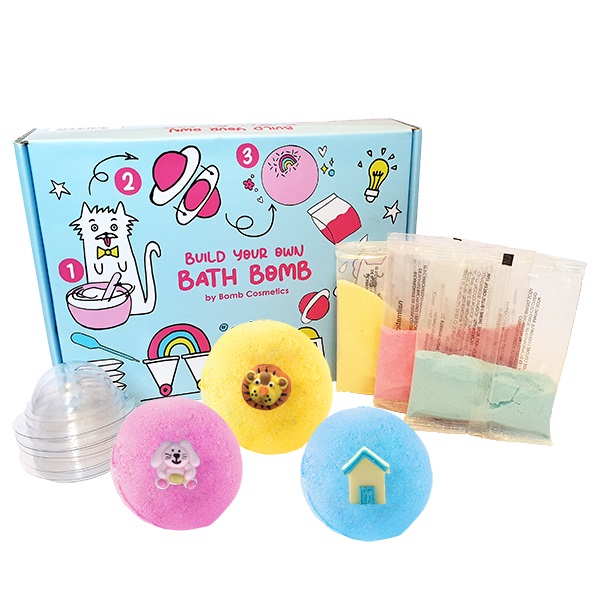 6648861623048888 Build Your Own Bath Bomb zestaw rękawiczki 1 para + pipetka + soda oczyszczona 3szt + kwas cytrynowy 3szt + foremki 6szt + dekoracje 6szt - obrazek 1