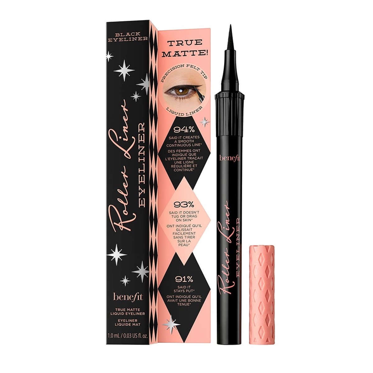 66656231622803891 Roller Liner Matte Liquid Eyeliner matowy eyeliner w pisaku Black 1ml - obrazek 1