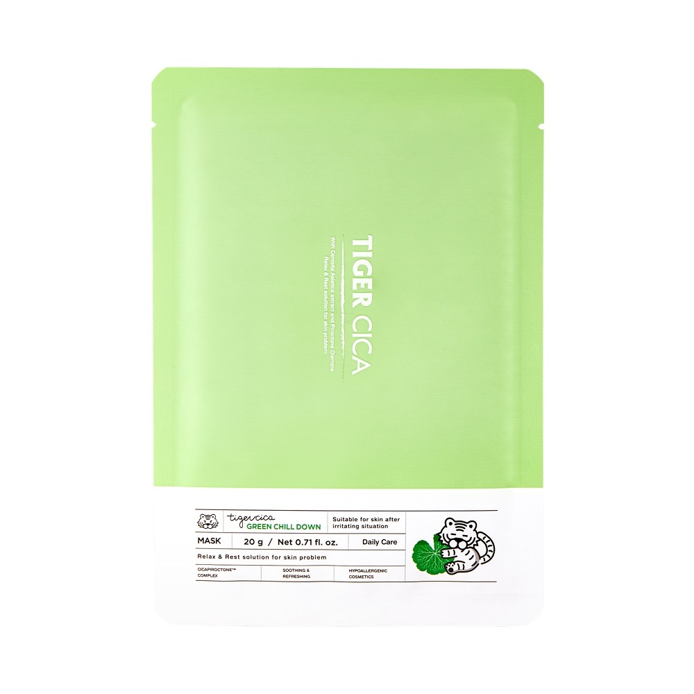 66726511681796327 Tiger Cica Green Chill Down Mask maska w płachcie 20g - obrazek 1