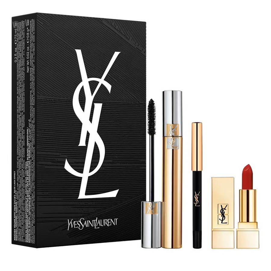 66753751689318206 Make-up Set zestaw Volume Effet Faux Cils tusz do rzęs 01 High Density Black 7.5ml + Dessin du Regard kredka do oczu 01 Noir 0.5g + Rouge Pur Couture szminka do ust 1966 1.6g - obrazek 1