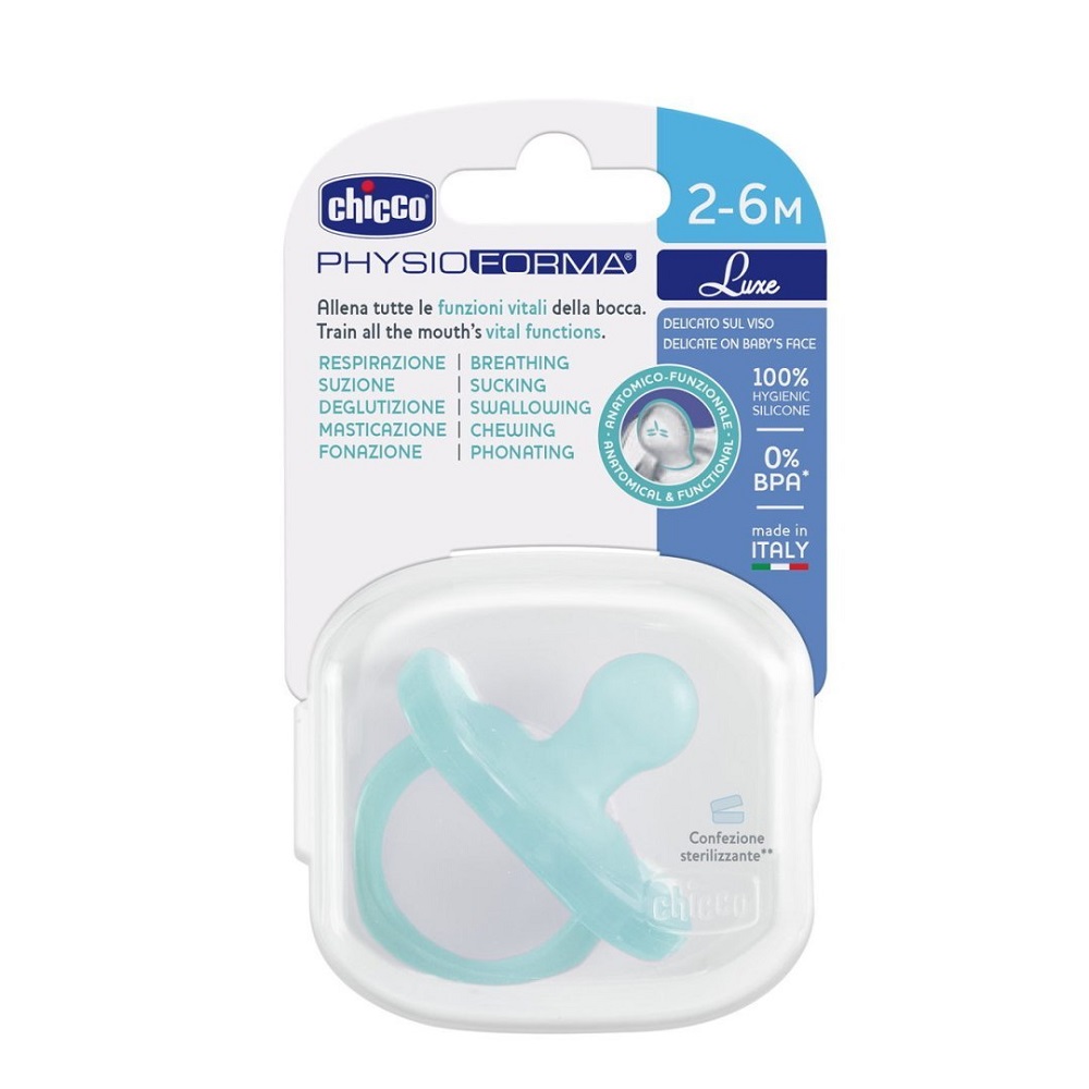 66783281695293639 PhysioForma Luxe smoczek silikonowy uspokajający 2-6m Miętowy - obrazek 1