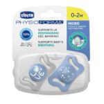 PhysioForma silikonowy smoczek do uspokajania Micro 0-2m+ Niebieski 2szt.