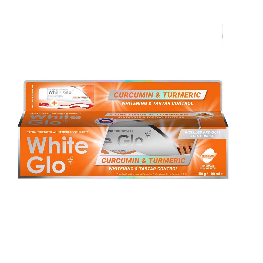 67119481641801130 Curcumin & Turmeric Toothpaste wybielająca pasta do zębów z kurkuminą i kurkumą 150g/100ml + szczoteczka - obrazek 1