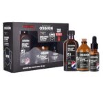 Ossion Premium Barber Beard zestaw szampon do brody 100ml + balsam do brody 100ml + olejek do brody 20ml