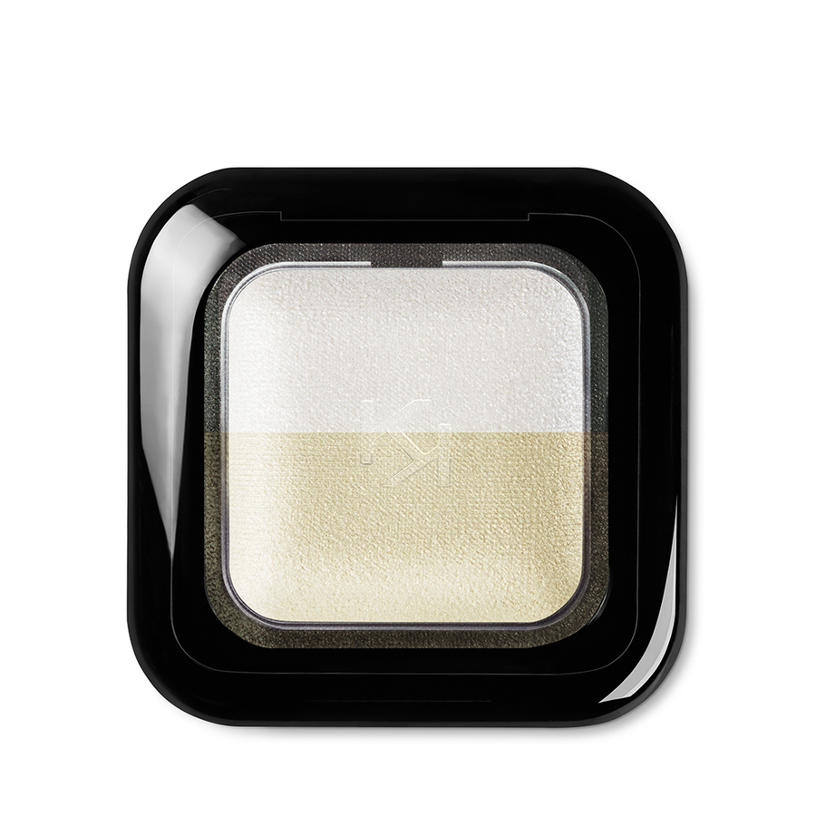 BRIGHT DUO BAKED EYESHADOW 08 Bright Duo Baked Eyeshadow wypiekany cień do powiek 08 Pearly Snow - Golden Shell 2.5g - obrazek 1