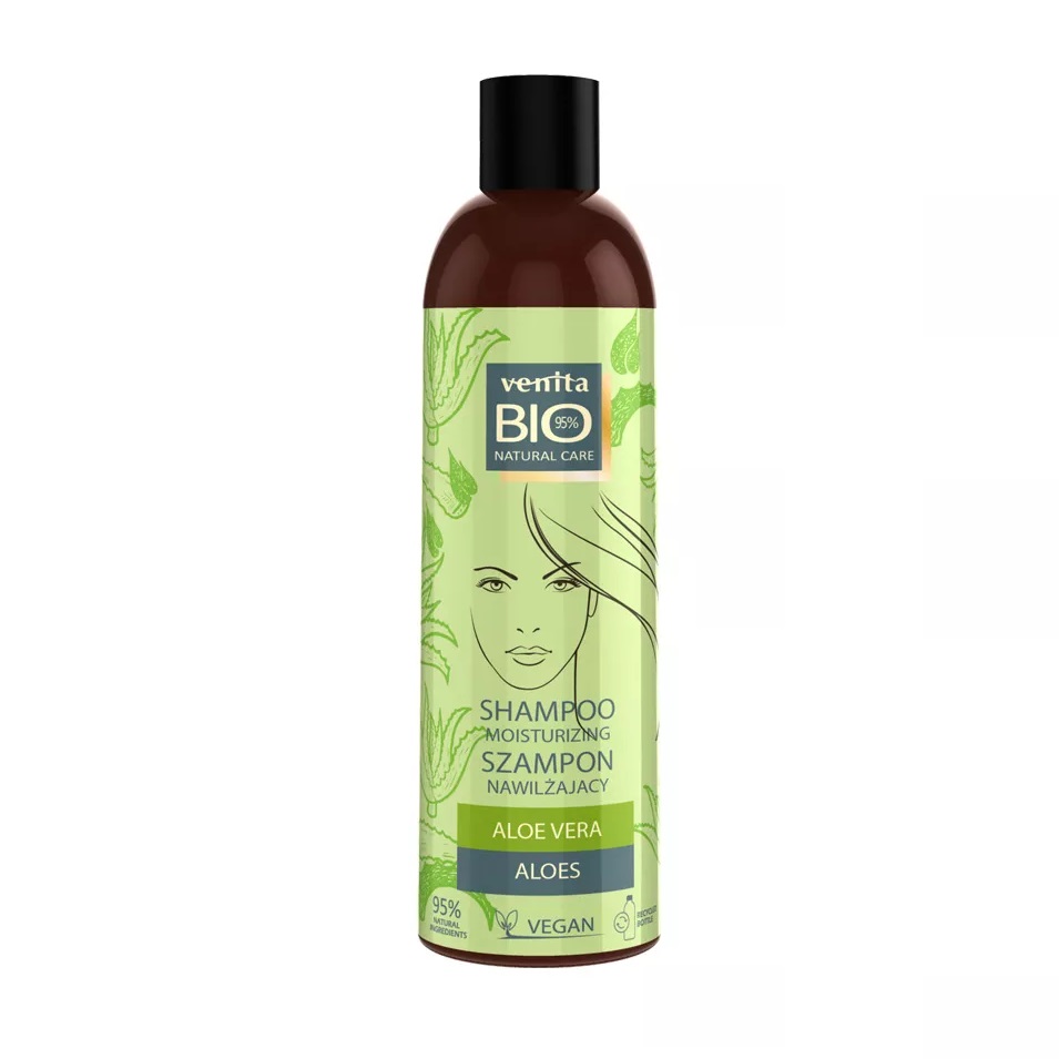 6725271659086799 Bio Aloes nawilżający szampon do włosów z ekstraktem z aloesu do włosów suchych i zniszczonych 300ml - obrazek 1