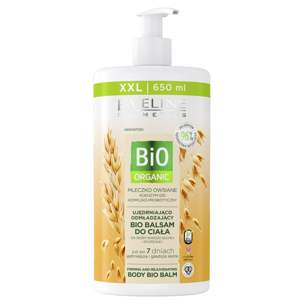 67313441646649617 Bio Organic ujędrniająco-odmładzający balsam do ciała z mleczkiem owsianym 650ml - obrazek 1