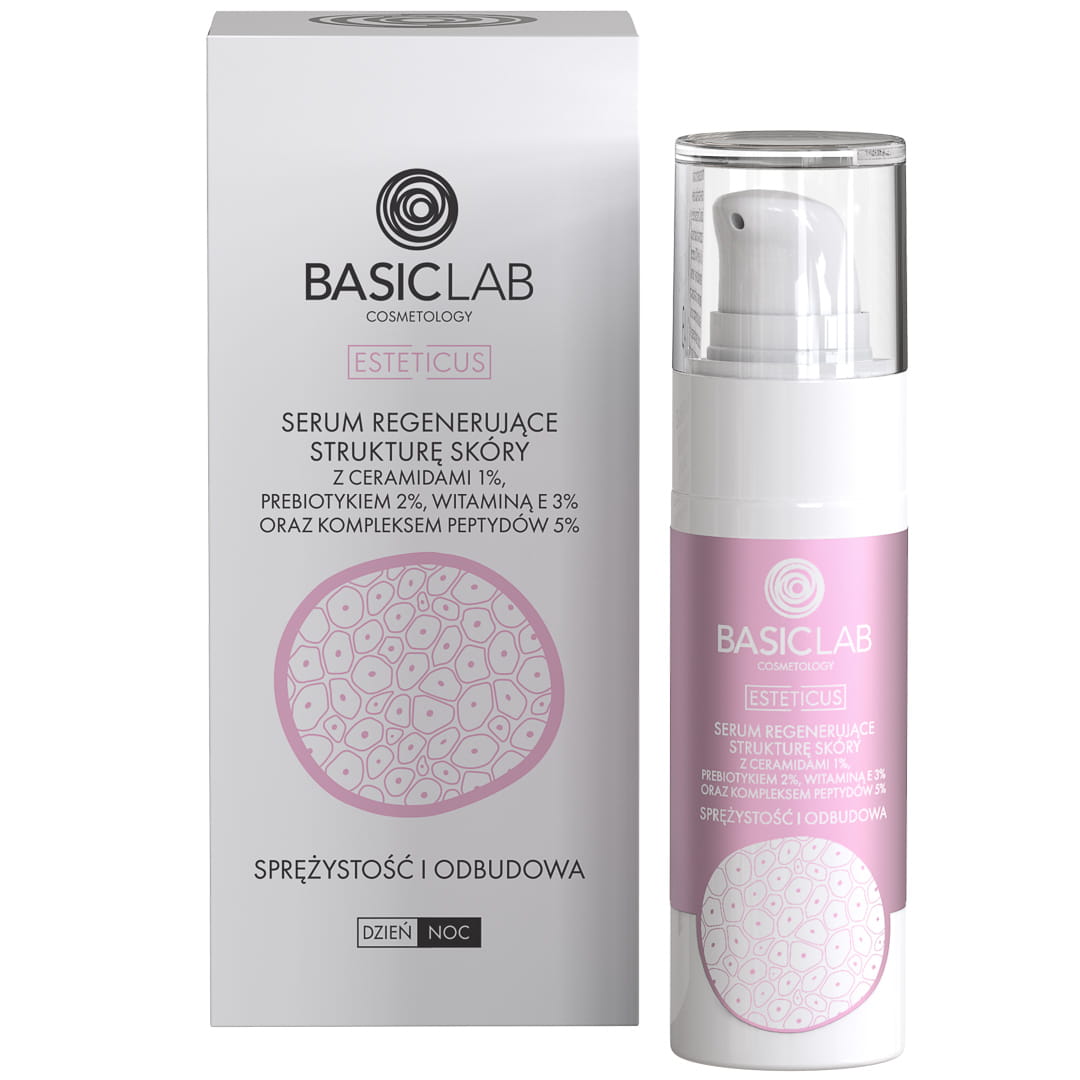 67448721674217576 Esteticus serum regenerujące strukturę skóry z ceramidami 1% i kompleksem peptydów 5% Sprężystość i Odbudowa 30ml - obrazek 1