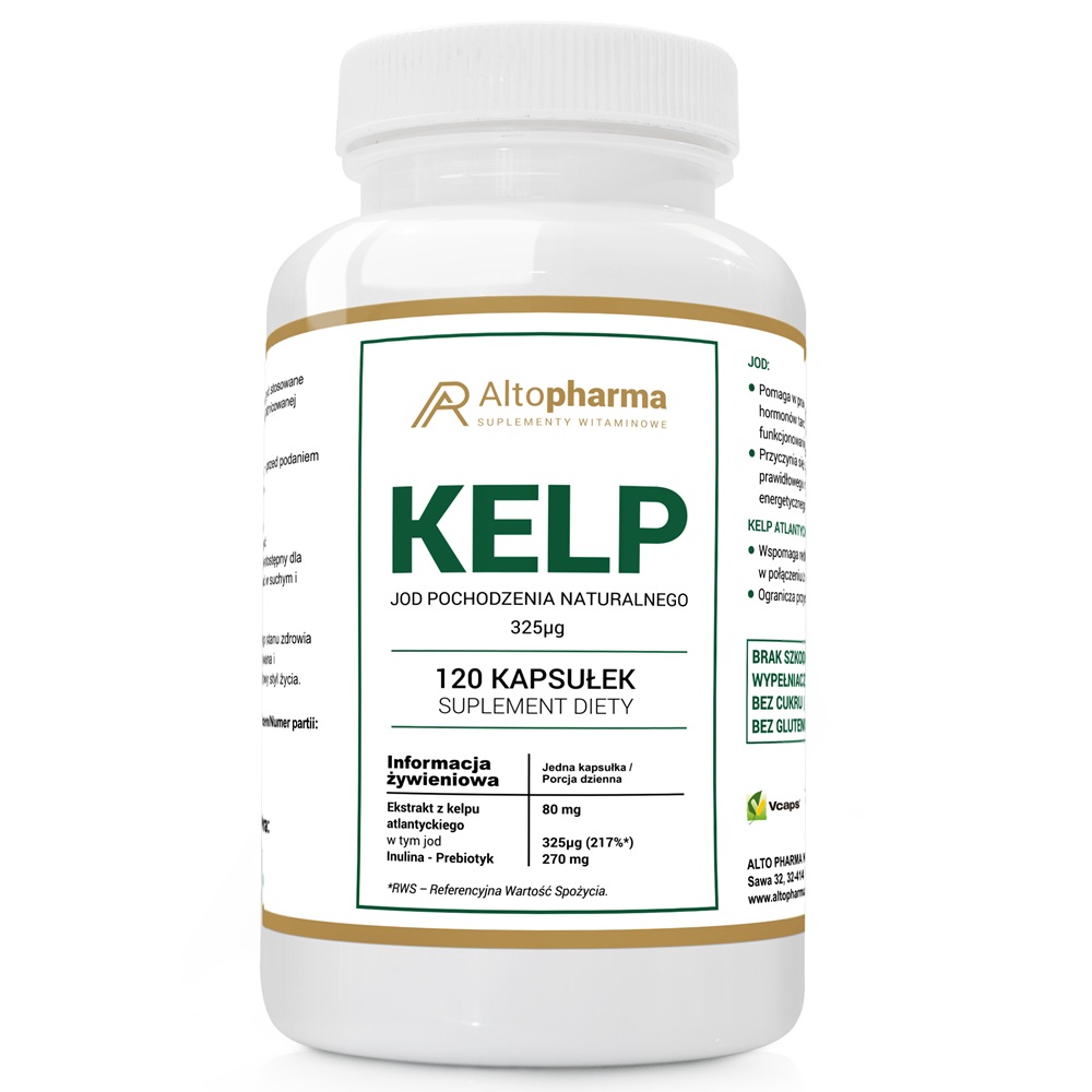 6746081748254753 Kelp Jod Naturalny 325µg suplement diety 120 kapsułek - obrazek 1