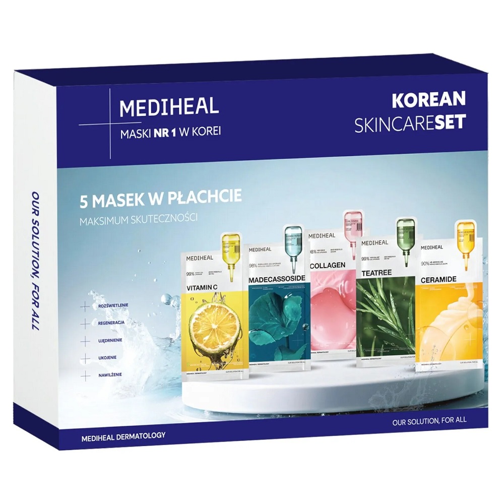 67596941764049047 Korean Skincare Set zestaw masek w płachcie 5x24ml - obrazek 1